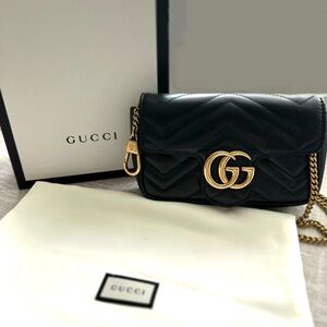 Gucci GG Marmont Flap‎ Bag Matelasse Leather FULL SET 🔥